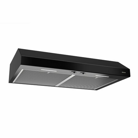 ALMO 36-Inch Convertible Under-Cabinet Range Hood with ENERGY STAR, 300 CFM Blower, in Black BCSEK136BL